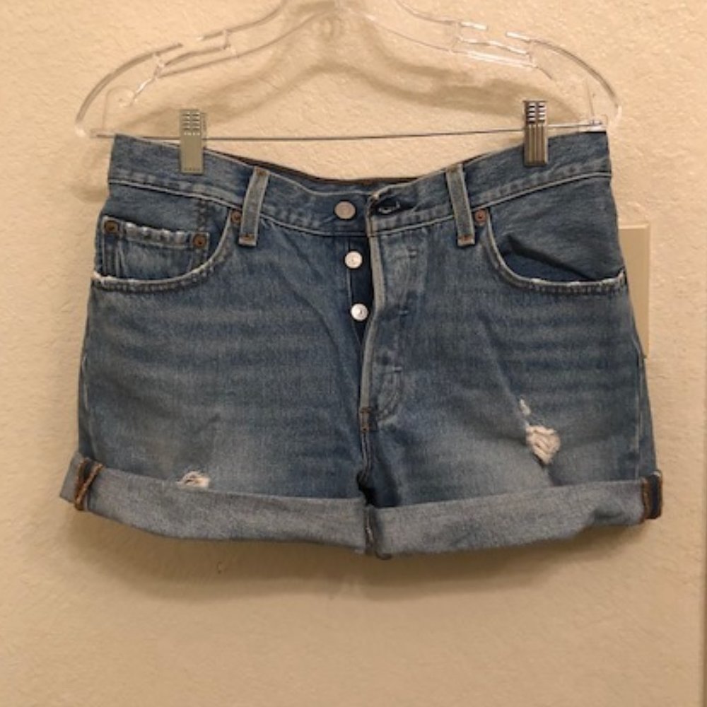 Levi's 501 High-Rise Rolled Denim Shorts